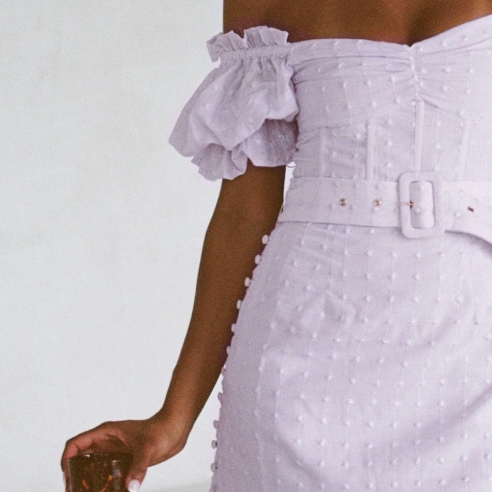 Purple Sabo Skirt Mini Dress - Marcelie Dress - Picture 5 of 7